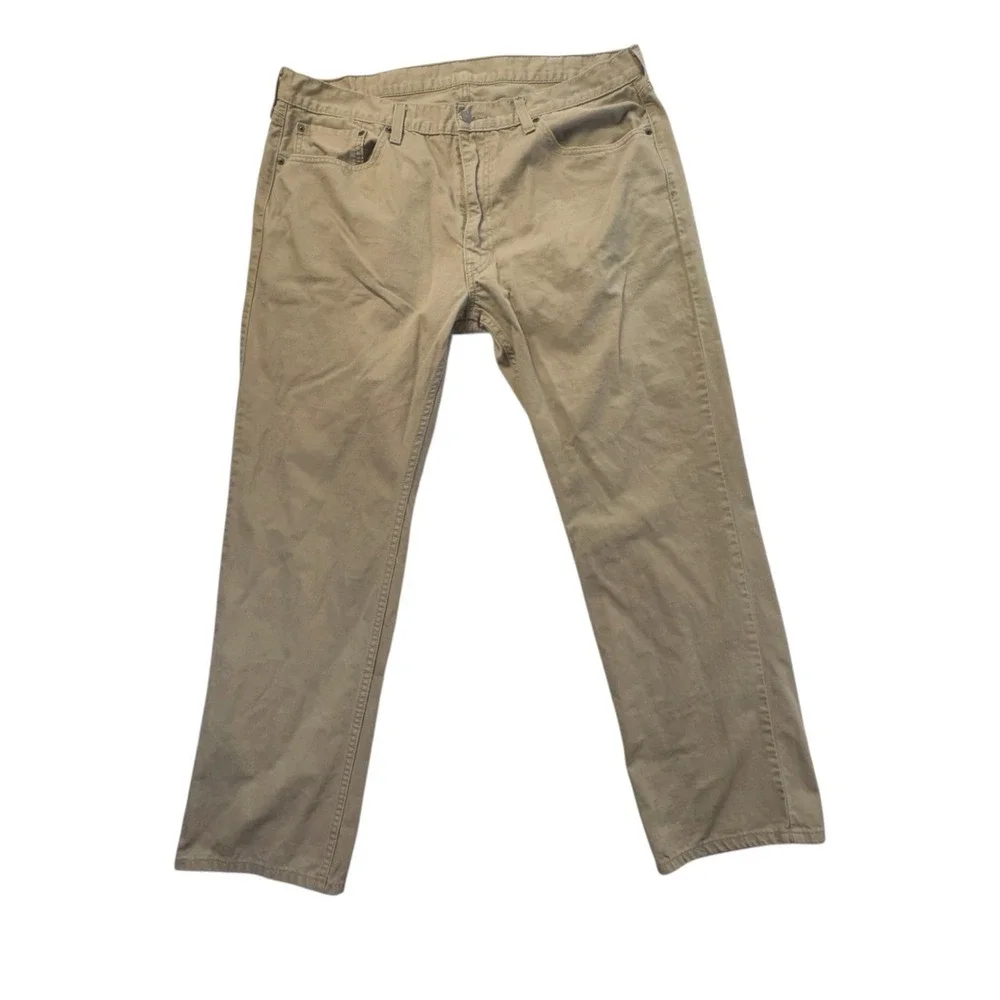 Levi's 559 Relaxed Straight Jeans Men 40x32 (43x31) Khaki Tan Denim 5 Pocket